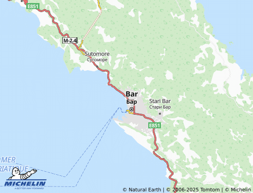 Mapa MICHELIN Šušanj - ViaMichelin