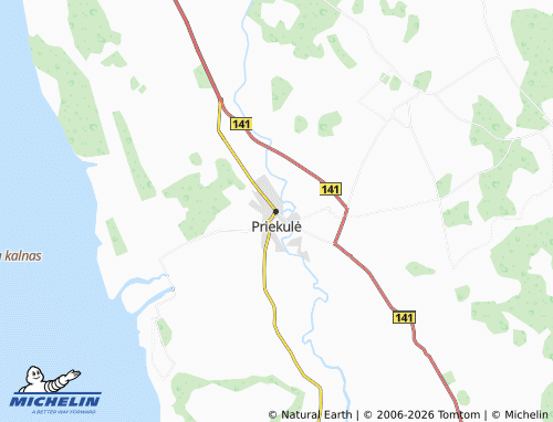 Mappa MICHELIN Priekulės seniūnija - ViaMichelin