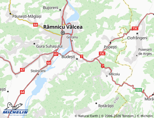 Kaart MICHELIN Budești - ViaMichelin