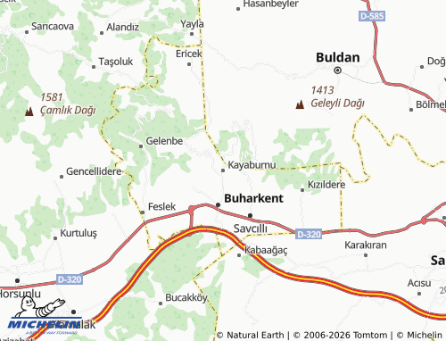MICHELIN Kayaburnu map - ViaMichelin