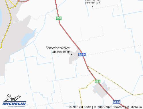 MICHELIN Shevchenkove map - ViaMichelin