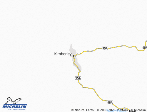 Kaart MICHELIN Kimberley - ViaMichelin