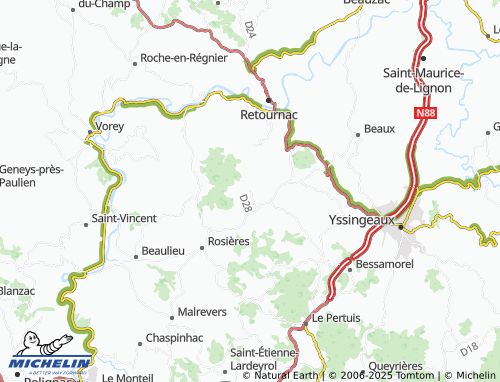 MICHELIN Mézères map - ViaMichelin
