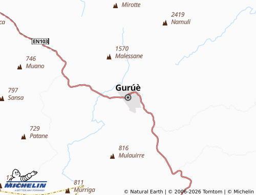 Mappa MICHELIN Gurúè - ViaMichelin
