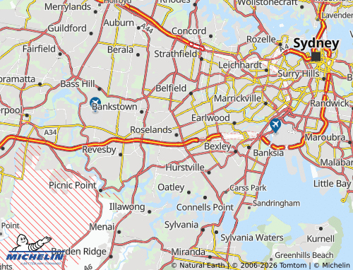 Mapa MICHELIN Roselands - ViaMichelin