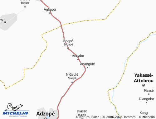 MICHELIN-Landkarte Aouabo - ViaMichelin