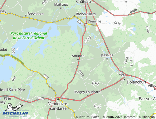 Mapa MICHELIN Amance - ViaMichelin