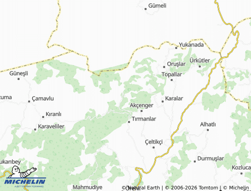 MICHELIN Hacılar (Dereköy Bucağı) map - ViaMichelin