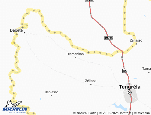 MICHELIN Diamankani map - ViaMichelin
