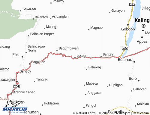 MICHELIN Lucog map - ViaMichelin