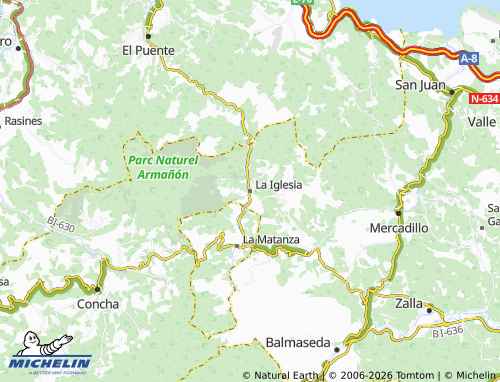 MICHELIN La Iglesia map - ViaMichelin