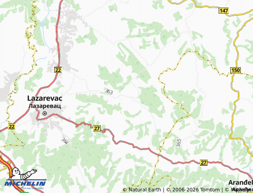 Mapa MICHELIN Baroševac - ViaMichelin