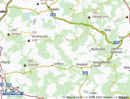 MICHELIN Zhořec map - ViaMichelin