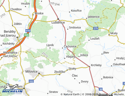 Mappa MICHELIN Čachovice - ViaMichelin