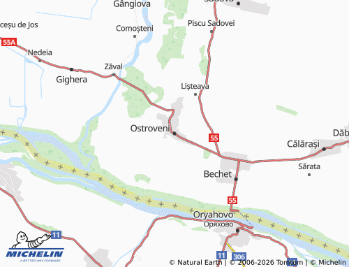 Mappa MICHELIN Ostroveni - ViaMichelin