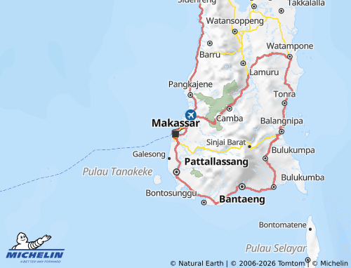 Mapa MICHELIN Célebes Meridional - ViaMichelin