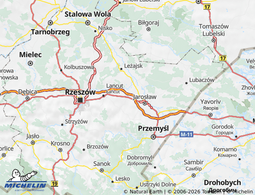 MICHELIN Przeworski map - ViaMichelin