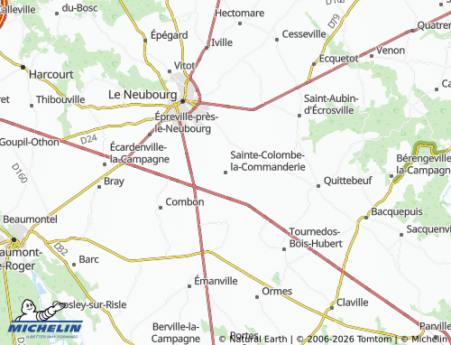 MICHELIN Sainte-Colombe-la-Commanderie map - ViaMichelin