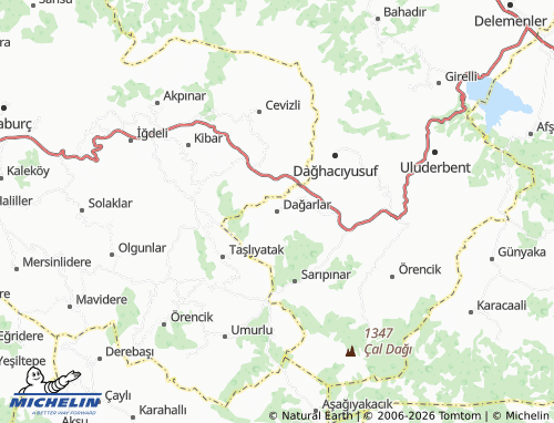 MICHELIN Dağarlar map - ViaMichelin
