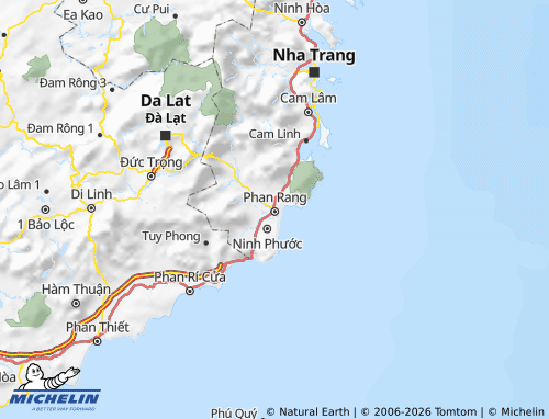 MICHELIN Phan Rang-Tháp Chàm map - ViaMichelin