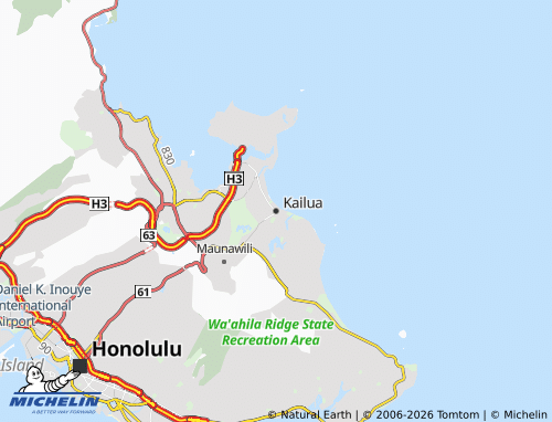 Carte MICHELIN Kailua - ViaMichelin