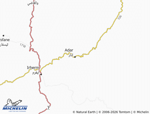 MICHELIN Adar map - ViaMichelin