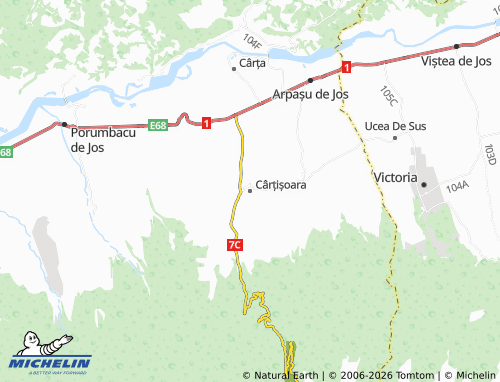 MICHELIN Cârțișoara map - ViaMichelin
