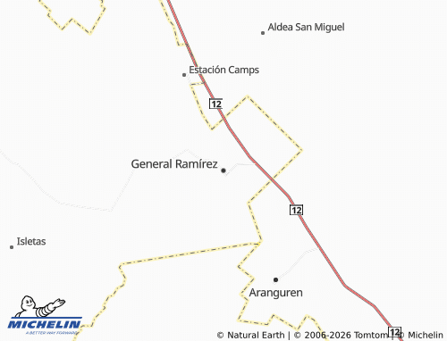 MICHELIN General Ramírez map - ViaMichelin