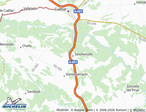 MICHELIN Sanchonuño map - ViaMichelin