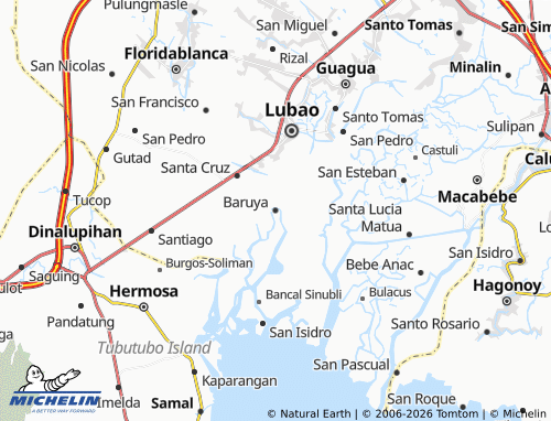 MICHELIN Baruya map - ViaMichelin
