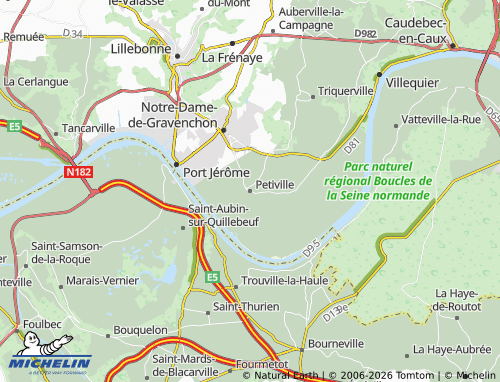 MICHELIN Petiville map - ViaMichelin