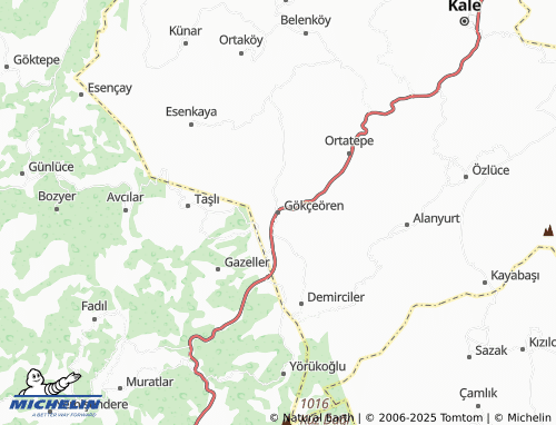 MICHELIN Gökçeören map - ViaMichelin