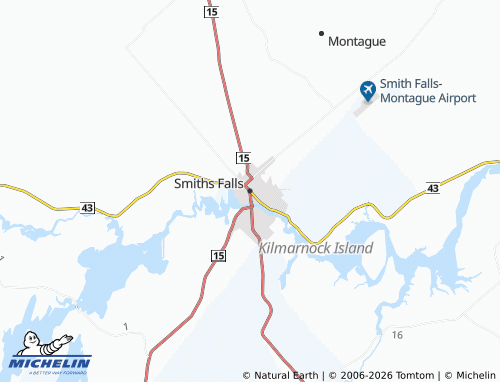 MICHELIN-Landkarte Smiths Falls - ViaMichelin
