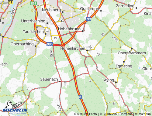 Mapa MICHELIN Brunnthal - ViaMichelin