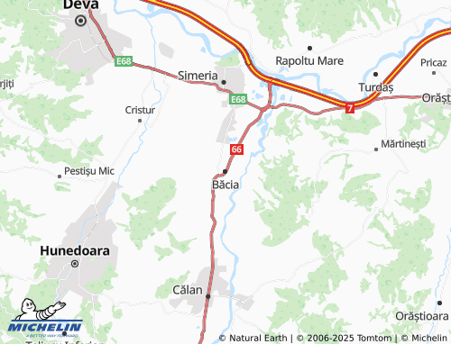 MICHELIN Băcia map - ViaMichelin