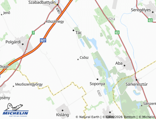 Mapa MICHELIN Csősz - ViaMichelin