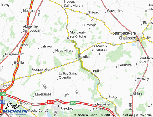 Mapa MICHELIN Essuiles - ViaMichelin