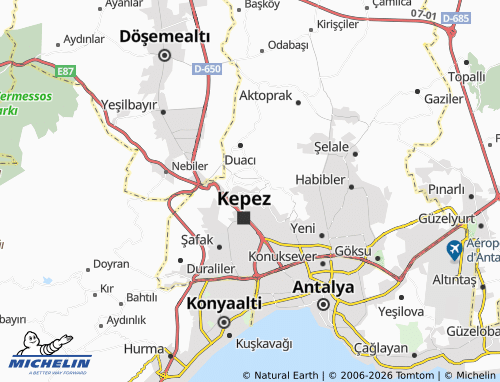MICHELIN Göçerler map - ViaMichelin