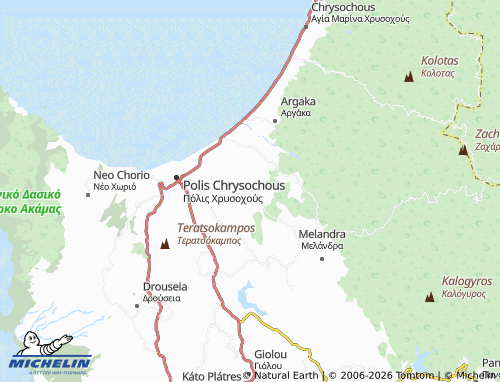 MICHELIN Pelathousa map - ViaMichelin