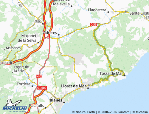 Carte MICHELIN Aiguaviva Parc - ViaMichelin
