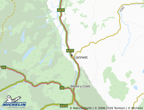 Mappa MICHELIN Llanrwst - ViaMichelin