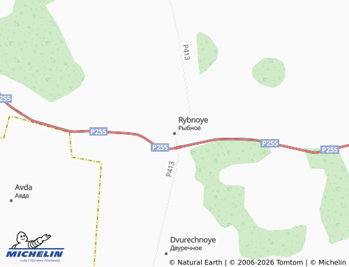 MICHELIN-Landkarte Rybnoye - ViaMichelin