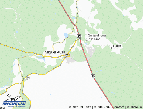 MICHELIN De La Liebre map - ViaMichelin
