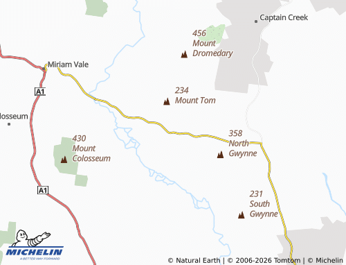 MICHELIN Mount Tom map - ViaMichelin