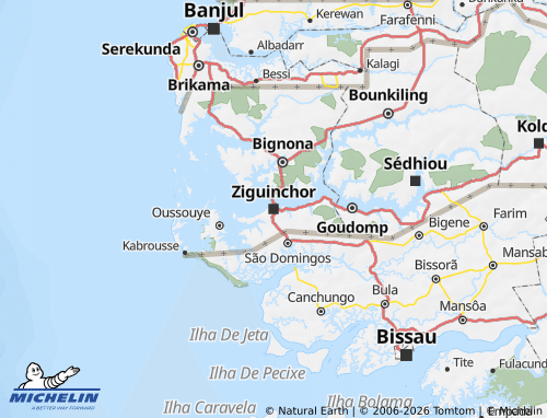 MICHELIN Ziguinchor map - ViaMichelin