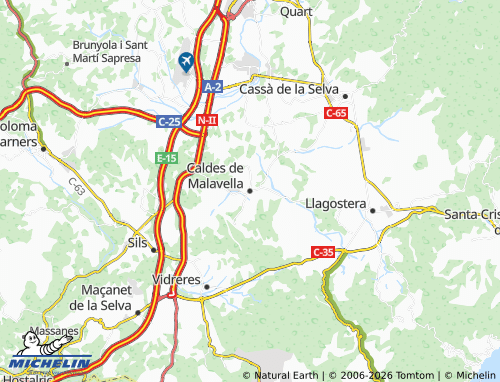 MICHELIN Caldes de Malavella map - ViaMichelin