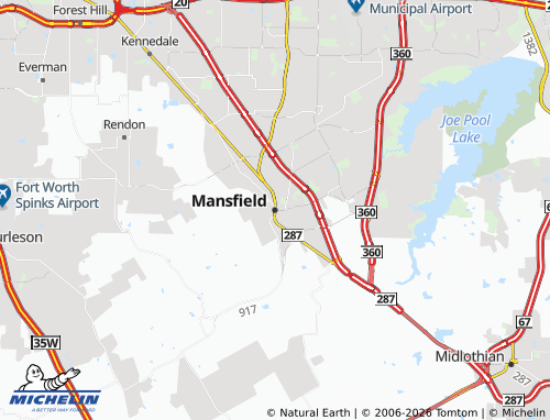 Mapa MICHELIN Mansfield - ViaMichelin