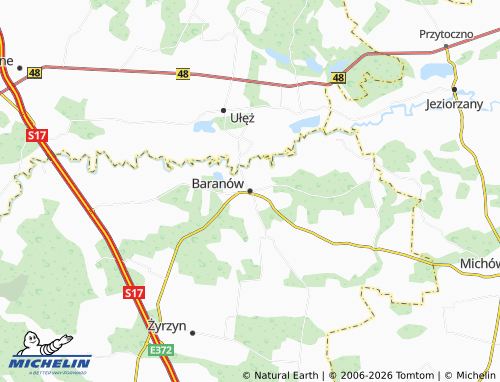 MICHELIN-Landkarte Baranów - ViaMichelin