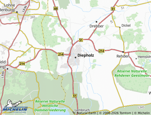 Carte MICHELIN Diepholz - ViaMichelin