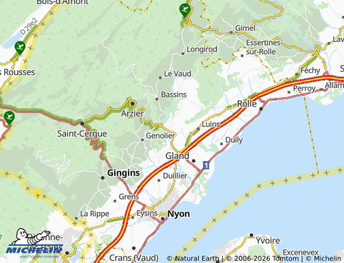 MICHELIN Begnins map - ViaMichelin